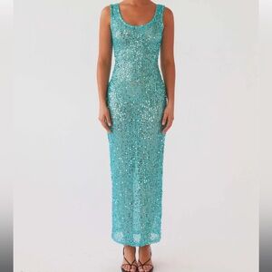 Turquoise Sparkly Dress